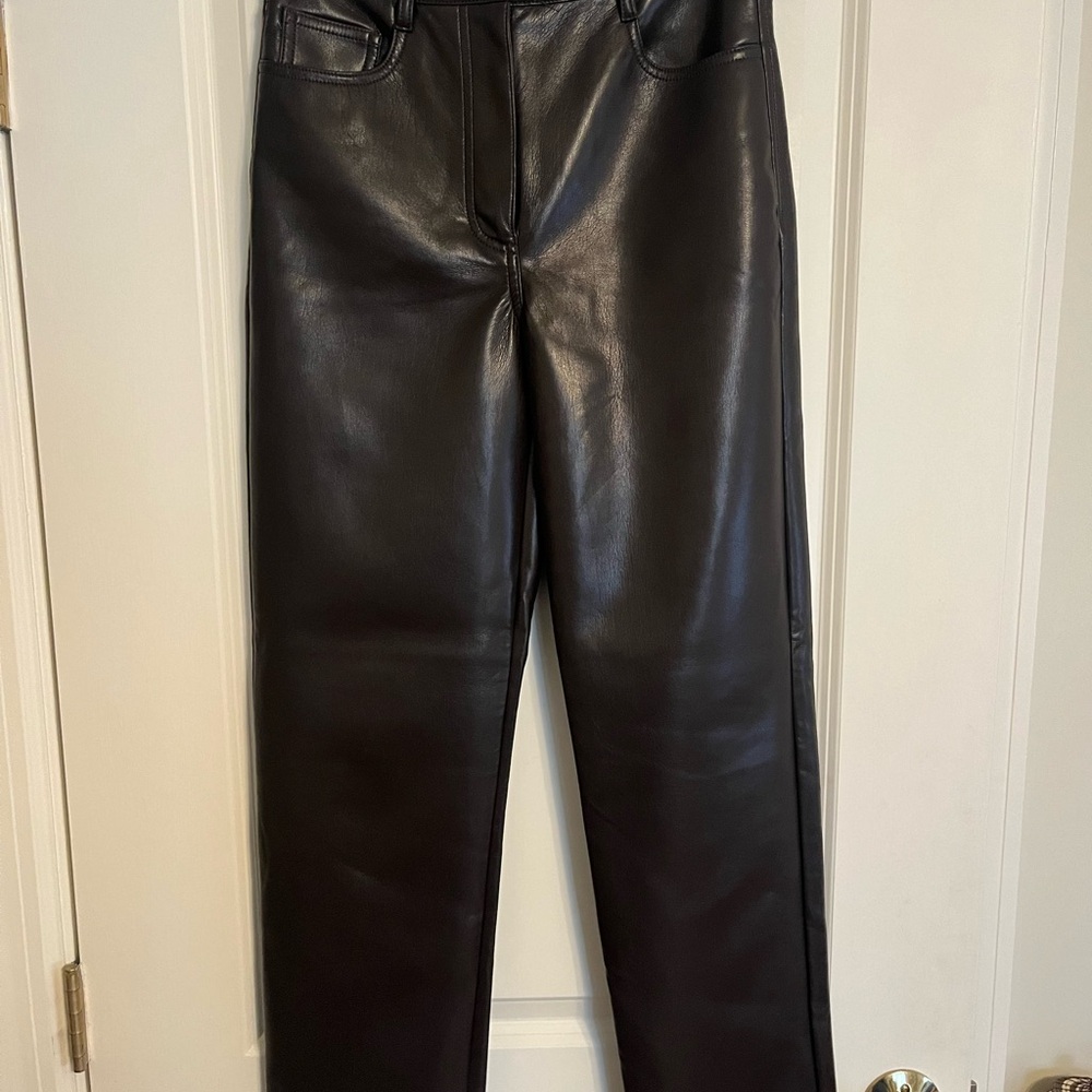 Black Faux Leather Pants